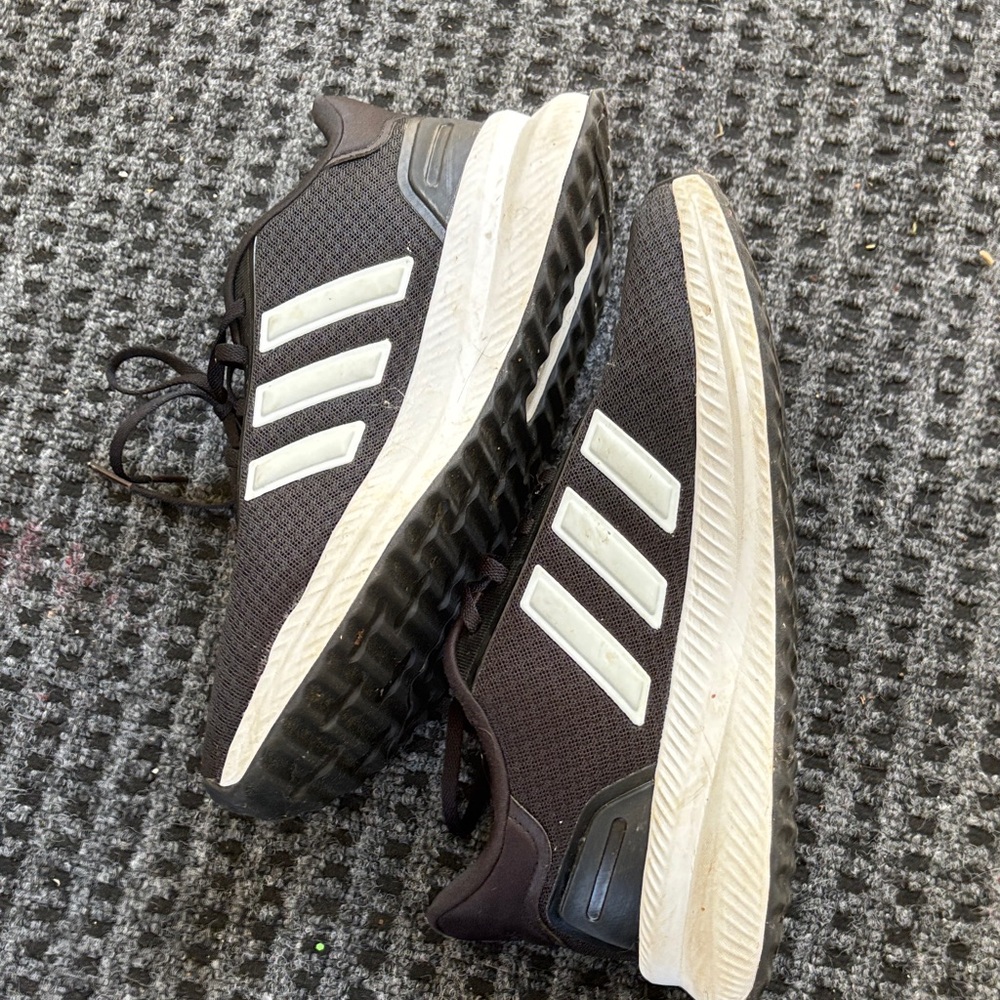 adidas Black Mesh Sneakers with White Stripes - Picture 4 of 4